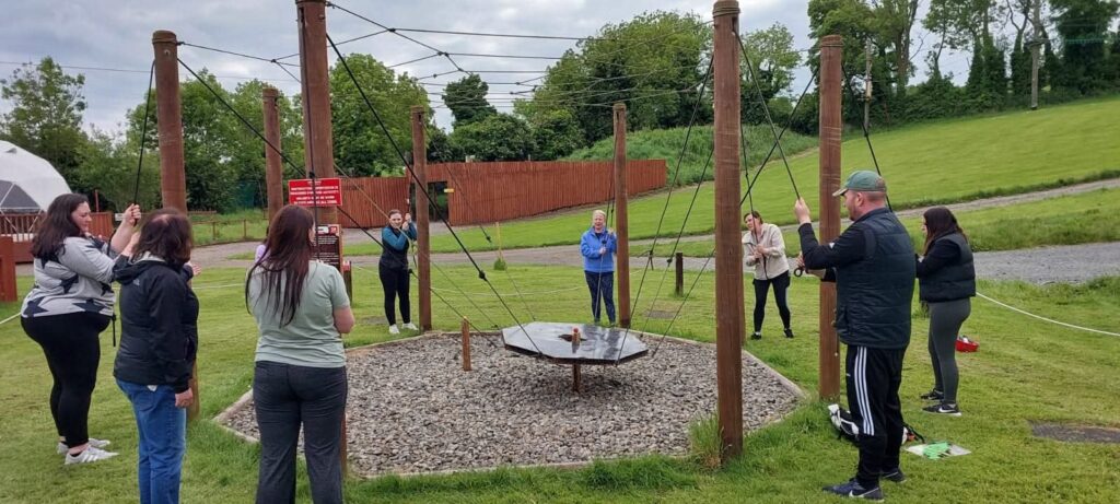 SMC staff at an outdoor team-building activity